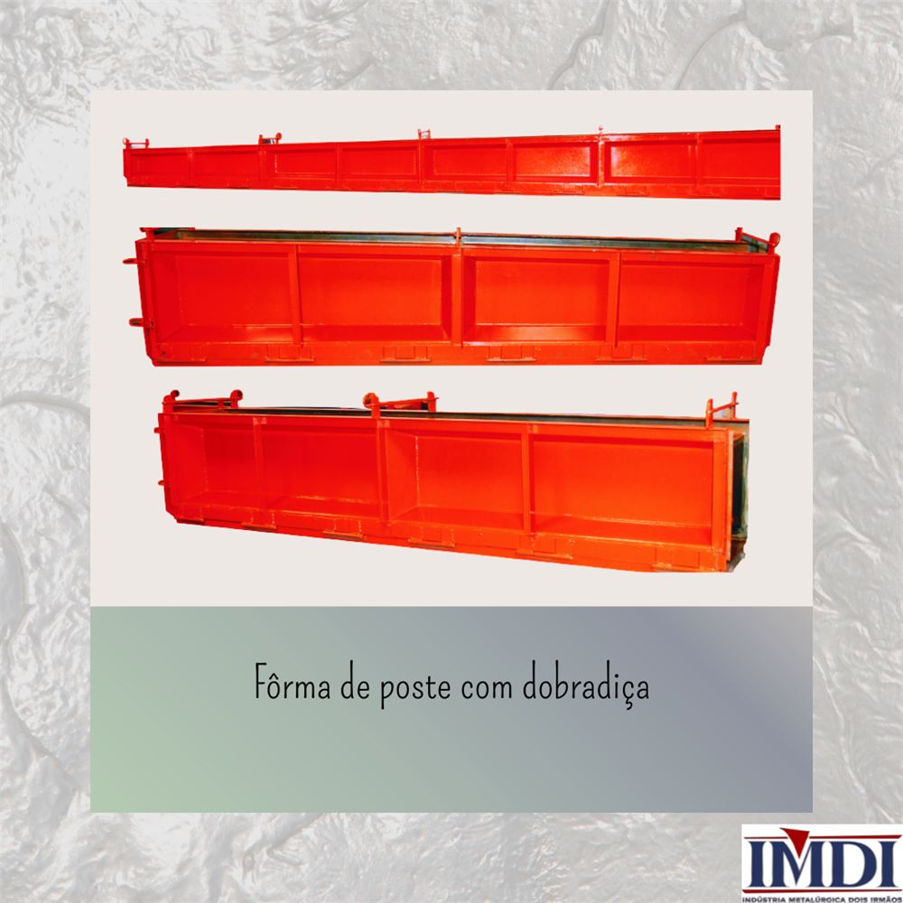 Fôrma de poste com dobradiça
