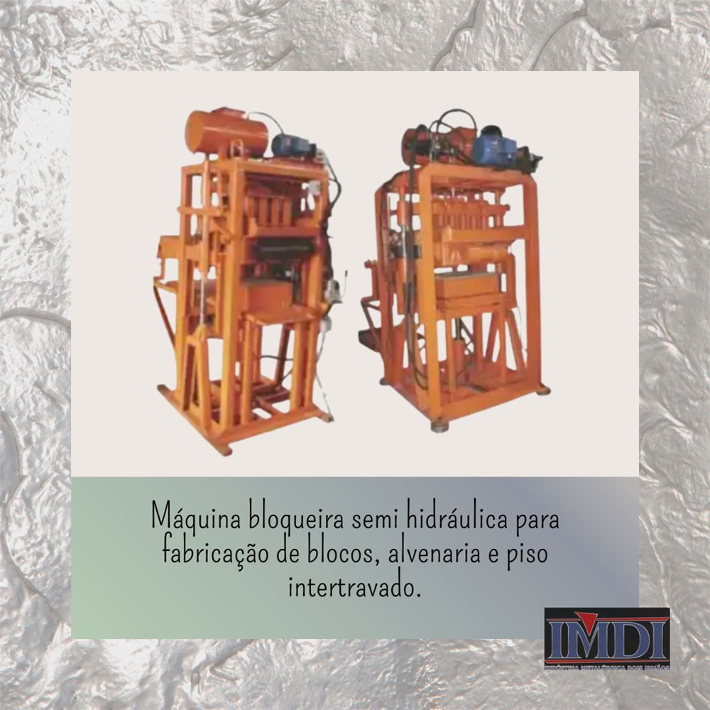 Máquina bloqueira semi-hidráulica